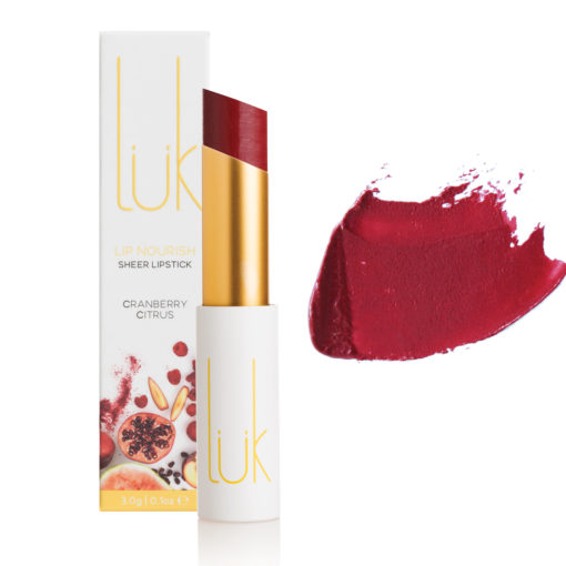 Luk Beautifood Lipstick Cranberry Citrus Box Stick Swatch