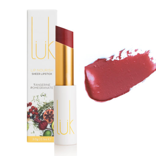 Luk Beautifood Lipstick Tangerine Pomegranate Box Stick Swatch