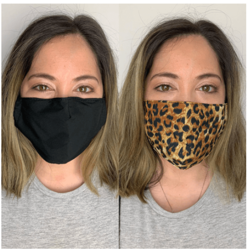 Face masks black and leopard